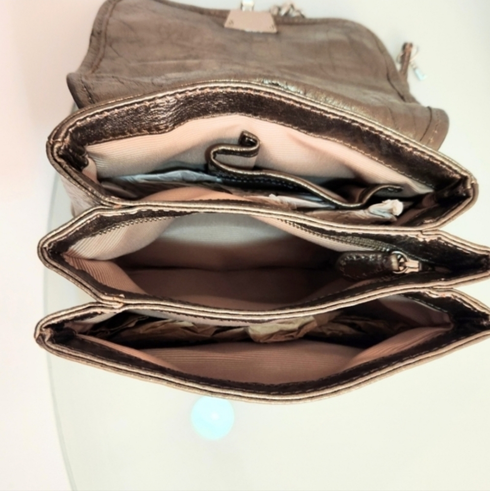 NEW! TALBOTS Metallic Chain Strap Women's Bag No Tags - Picture 4 of 5